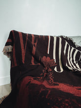 Load image into Gallery viewer, The World is Yours woven tapestry (black/red)
