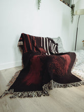 Load image into Gallery viewer, The World is Yours woven tapestry (black/red)
