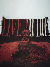 Load image into Gallery viewer, The World is Yours woven tapestry (black/red)

